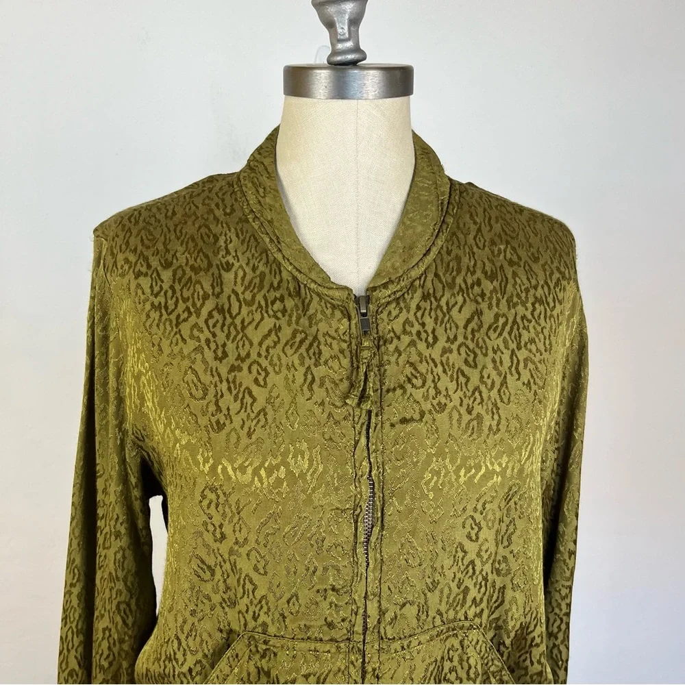 Anthropologie Maeve Silky Bomber Jacket - Picture 4 of 8